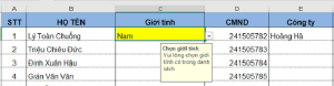 Cách tạo list excel drop down xổ xuống lựa chọn nhờ chức năng Data Validation