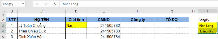 Cách tạo list excel drop down xổ xuống lựa chọn nhờ chức năng Data Validation