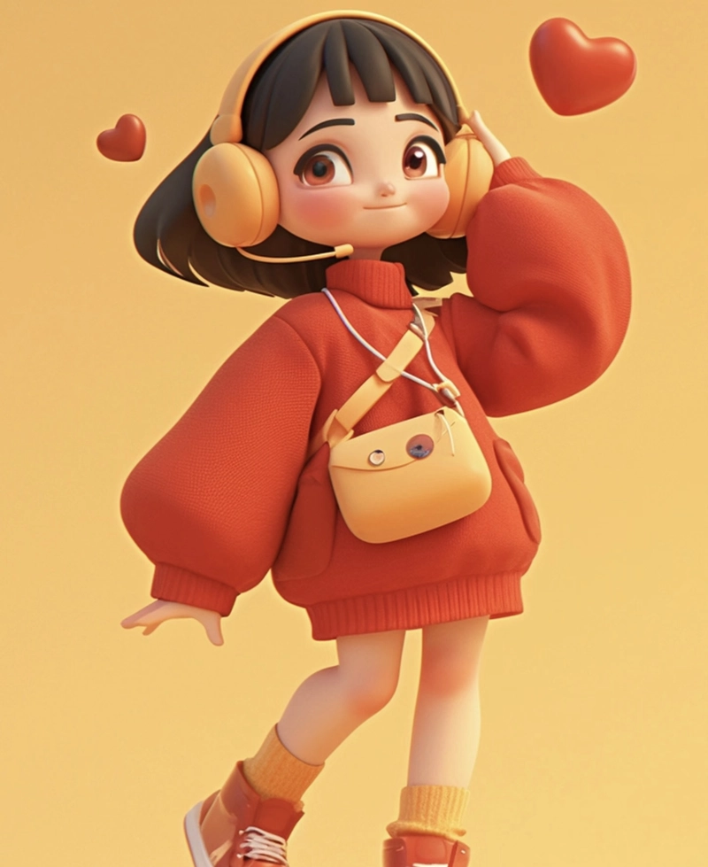 Ảnh anime 3D nghệ thuật với ánh nhìn dịu dàng đẹp