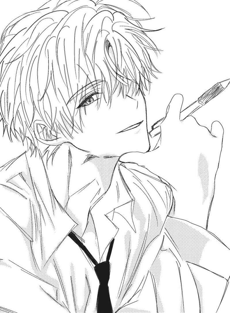 Ảnh anime không màu cuốn mắt với thần sắc nổi bật