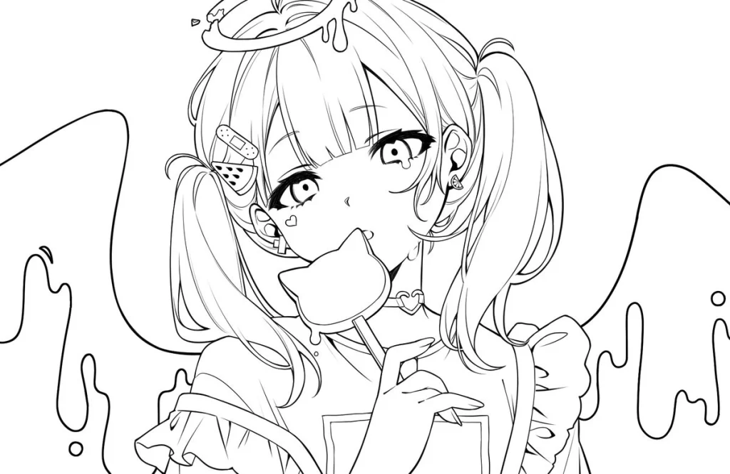 Ảnh anime không màu thumbnail