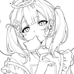 Ảnh anime không màu thumbnail