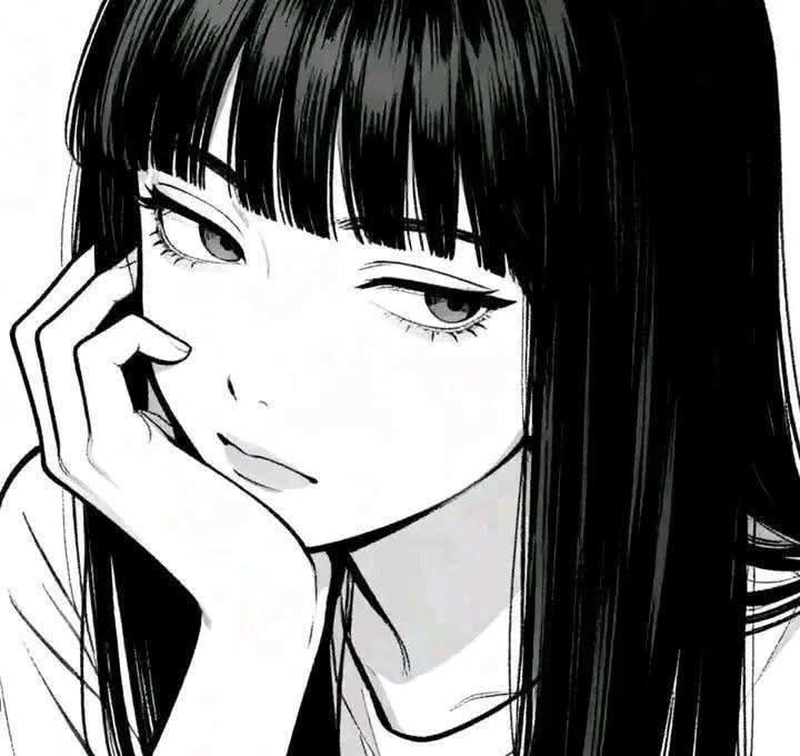 Ảnh anime trắng đen cuốn mắt với thần sắc nổi bật