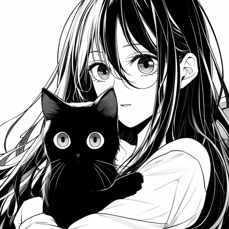 Ảnh anime trắng đen nổi loạn cùng thần sắc lạnh lùng