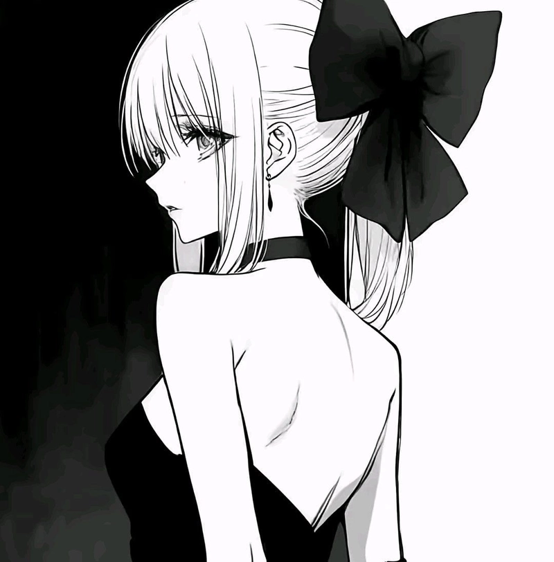Ảnh anime trắng đen rực sáng với thần sắc nổi bật