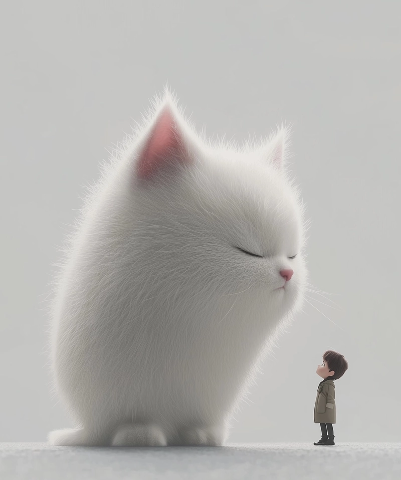 Ảnh mèo anime huyền bí cùng ánh nhìn sâu lắng đẹp