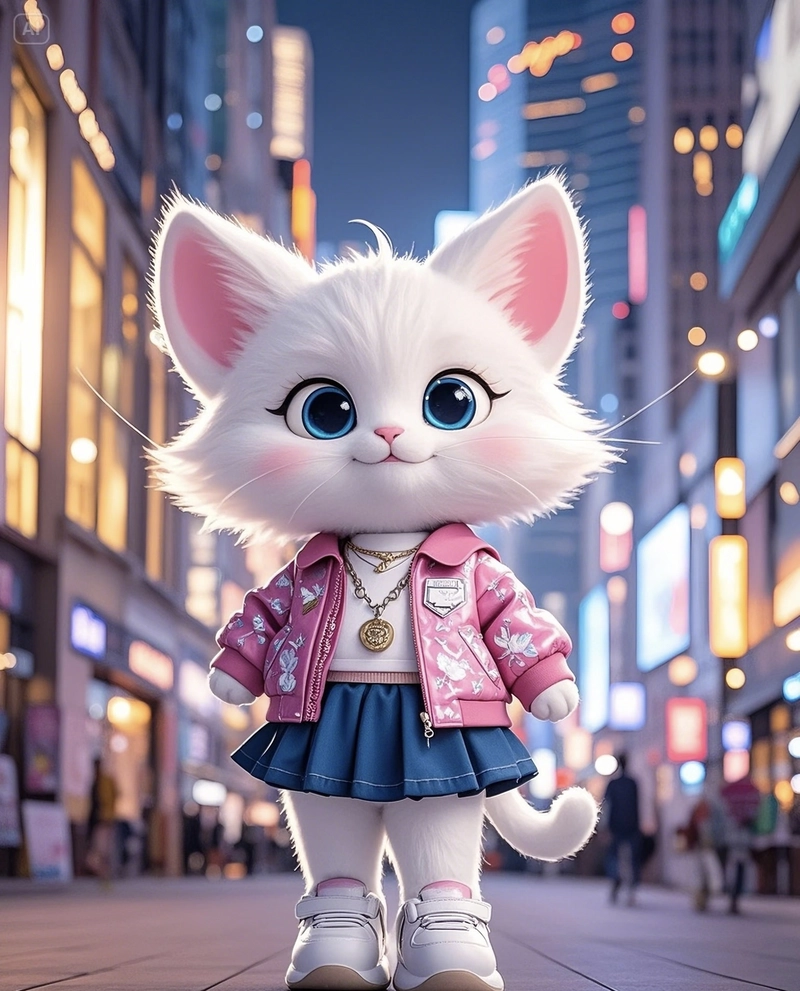 Ảnh mèo anime tinh nghịch cùng thần sắc đầy cuốn hút