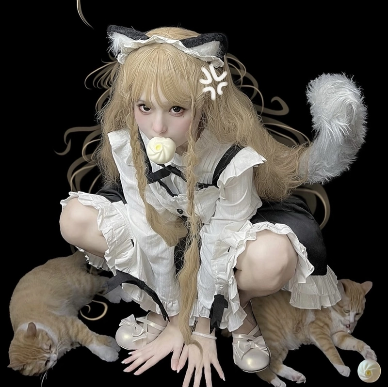 Ảnh bộ đồ mèo cosplay với thiết kế mềm mại dễ thương