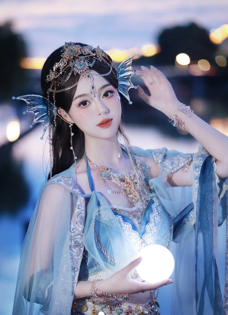 Ảnh bộ đồ nàng tiên cá cosplay với vảy cá lấp lánh