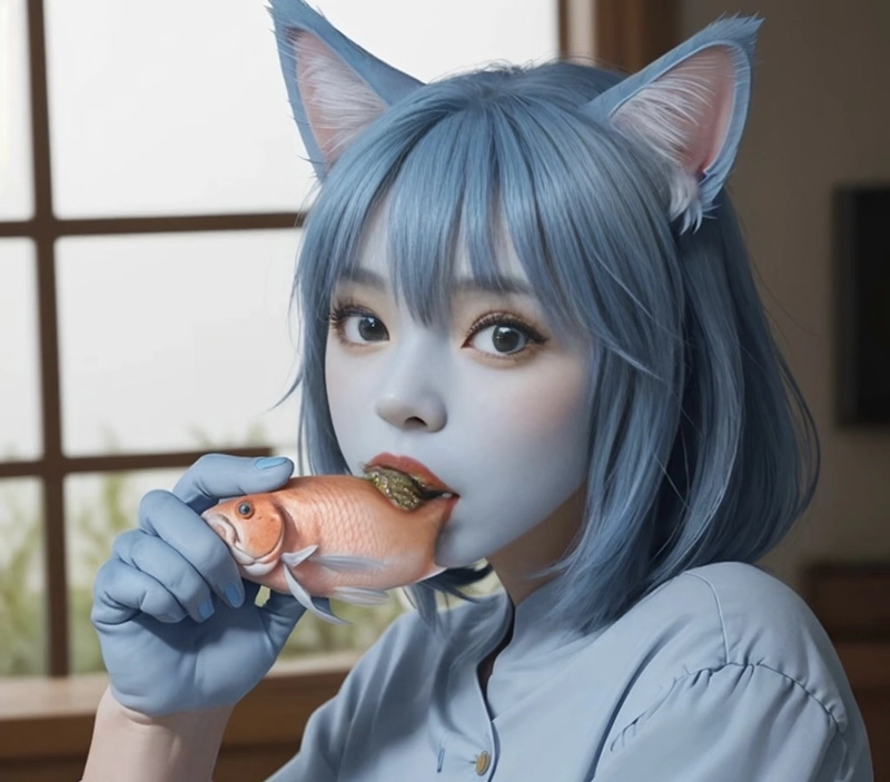 Ảnh phụ kiện tai mèo cosplay nổi bật trong khung hình