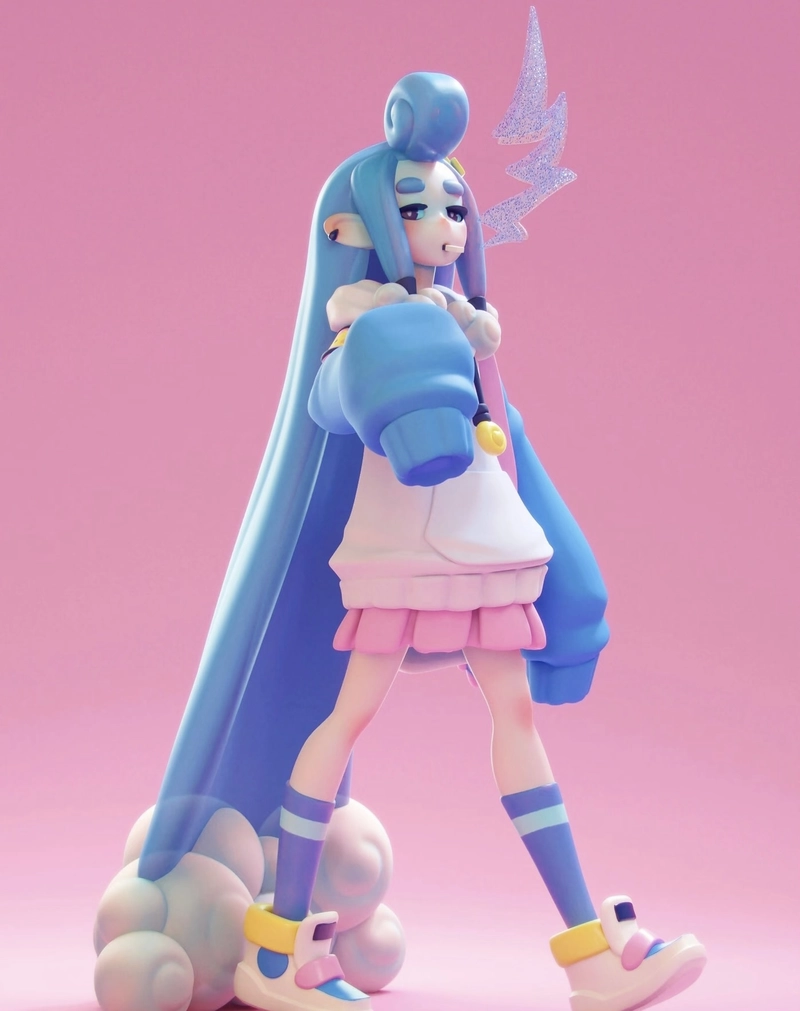 Hình ảnh anime 3D cá tính cùng biểu cảm tự nhiên xinh