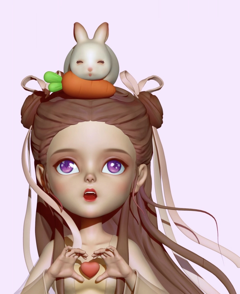 Hình ảnh anime 3D mộng mơ với thần sắc dịu dàng