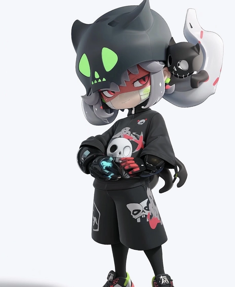 Hình ảnh anime 3D nữ tính với nụ cười nhẹ nhàng