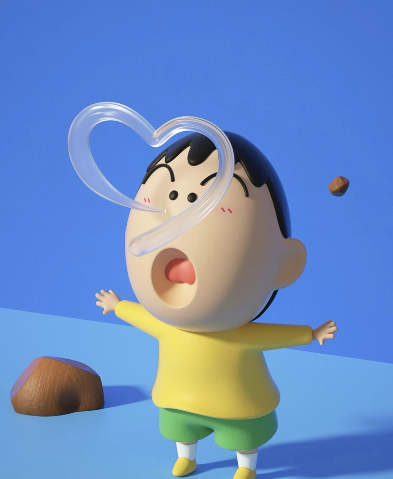Hình ảnh anime 3D thu hút với thần sắc đầy tự nhiên