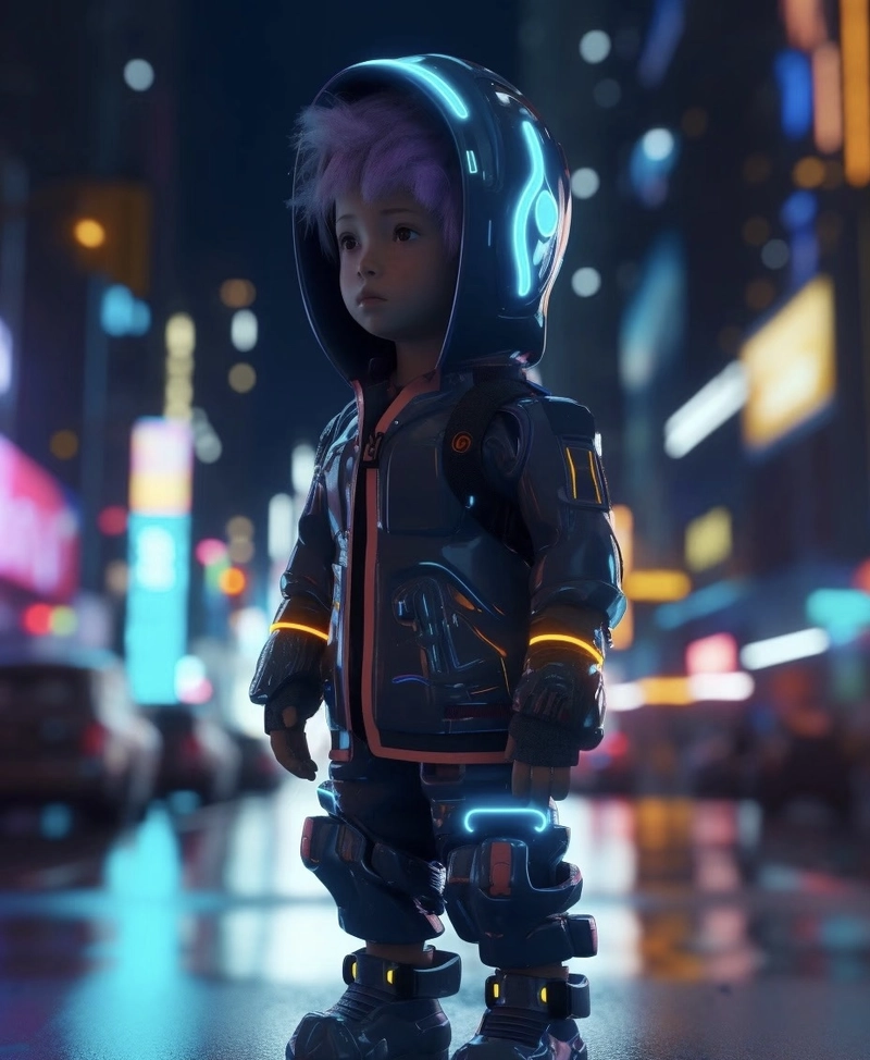 Hình ảnh anime 3D tinh nghịch với ánh nhìn nổi bật