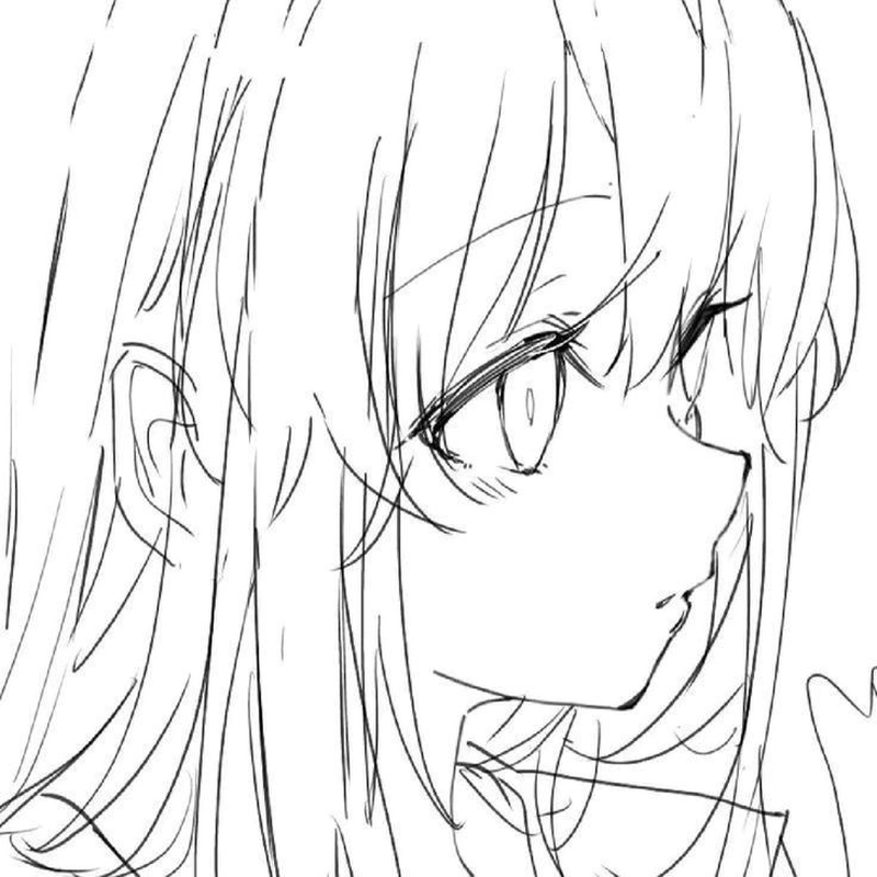 Hình ảnh anime không màu bí ẩn với nụ cười nhẹ