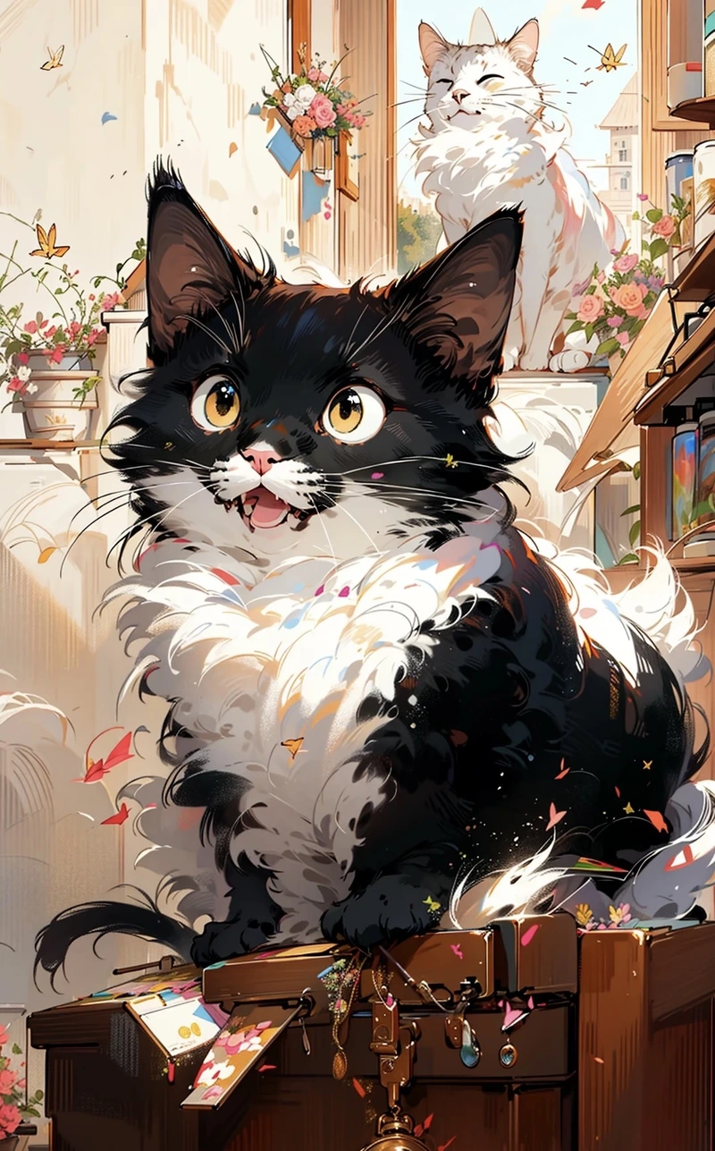 Hình ảnh mèo anime nổi bật cùng bộ tai mèo xinh