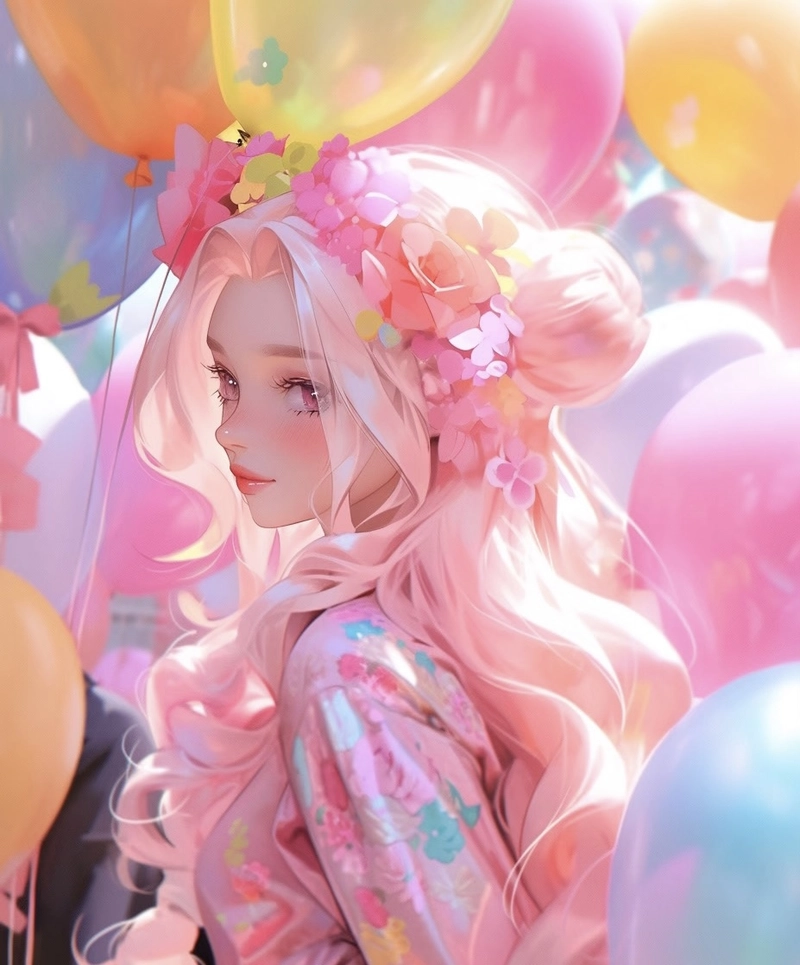 Hình anime 3D mềm mại với gương mặt thanh tú xinh