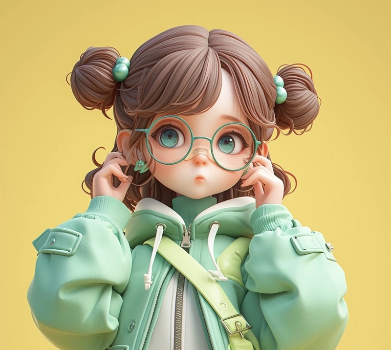 Hình anime 3D tỏa sáng cùng thần sắc dễ thương riêng