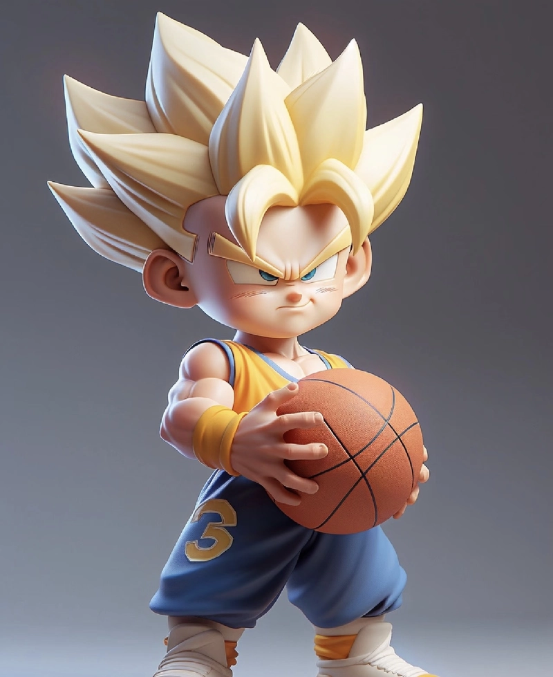 Hình anime 3D xinh đẹp cùng mái tóc mềm mại sáng
