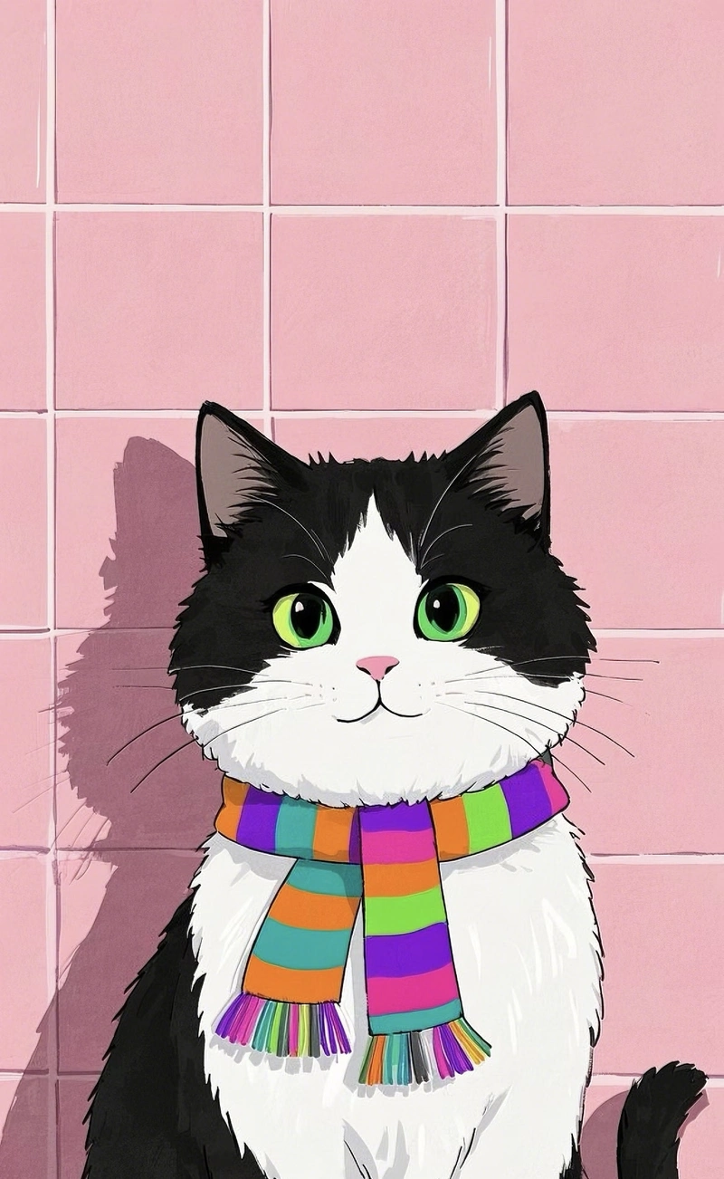 Hình mèo anime cuốn hút cùng đôi mắt dịu dàng đẹp