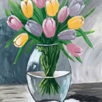 bài thực hành vẽ tranh tĩnh vật hoa tulip cơ bản