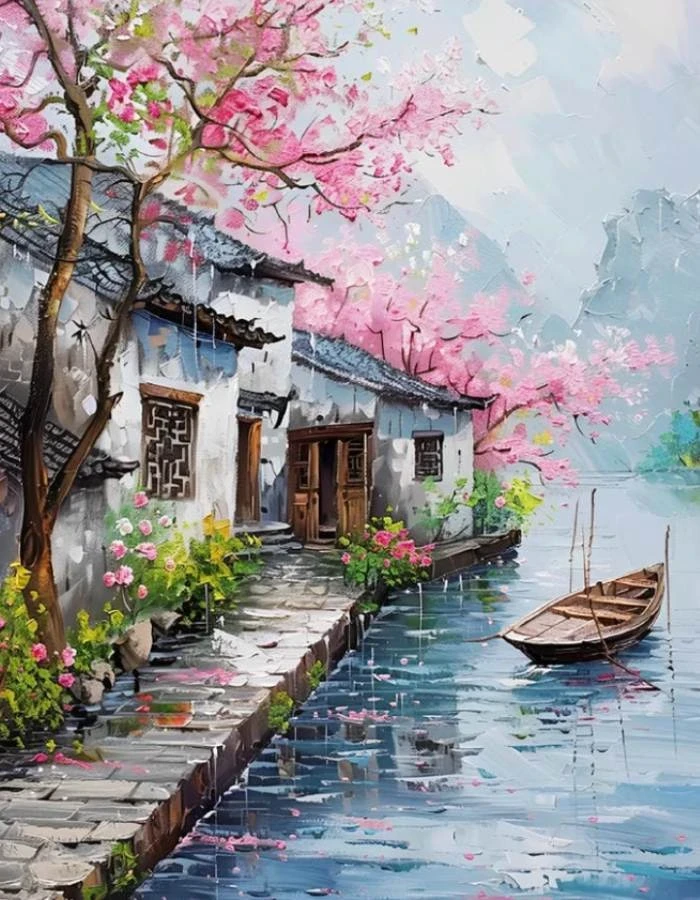 giờ học mỹ thuật với tranh vẽ phong cảnh sinh động
