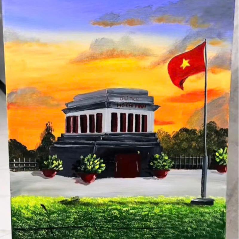 hình ảnh lăng bác đón bình minh