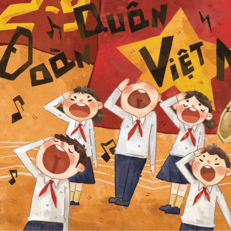 hình ảnh thiếu nhi vẽ tranh ngày quốc khánh