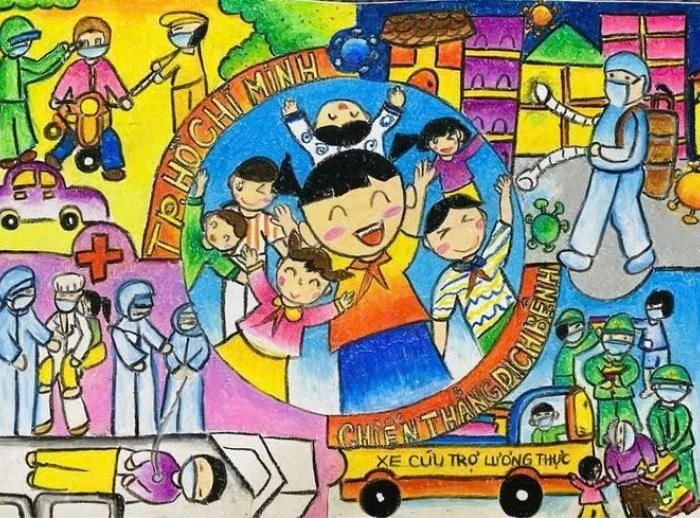 hình ảnh tư vấn sức khỏe qua vẽ tranh về nghề bác sĩ