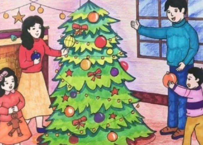khung cảnh quen vẽ thành tranh vẽ gia đình