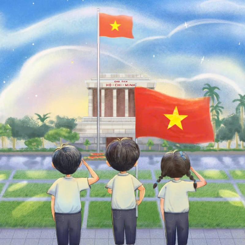 lăng bác tranh vẽ qua góc nhìn học sinh