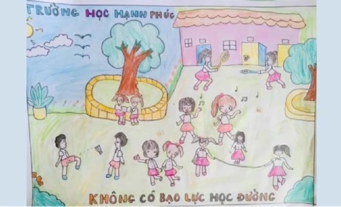 môi trường tích cực tranh vẽ không bạo lực học đường