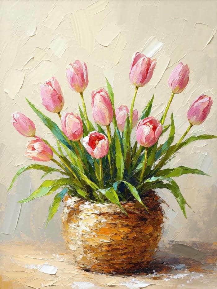 thư giãn tinh thần nhờ hình vẽ hoa tulip