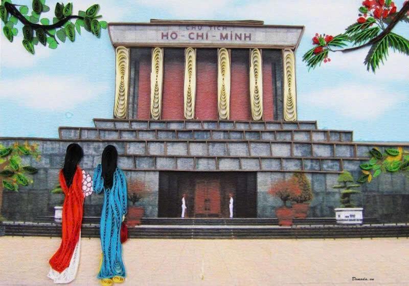 tô màu tranh vẽ lăng bác hồ sáng tạo