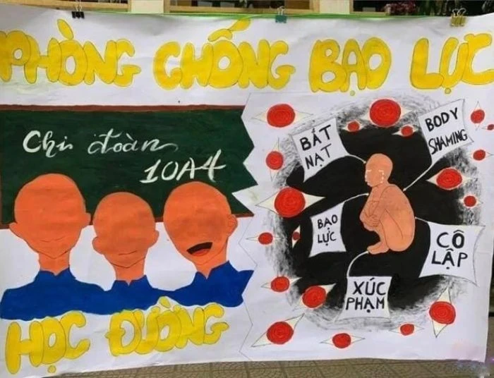 tranh vẽ phòng ngừa bạo lực học đường trong trường