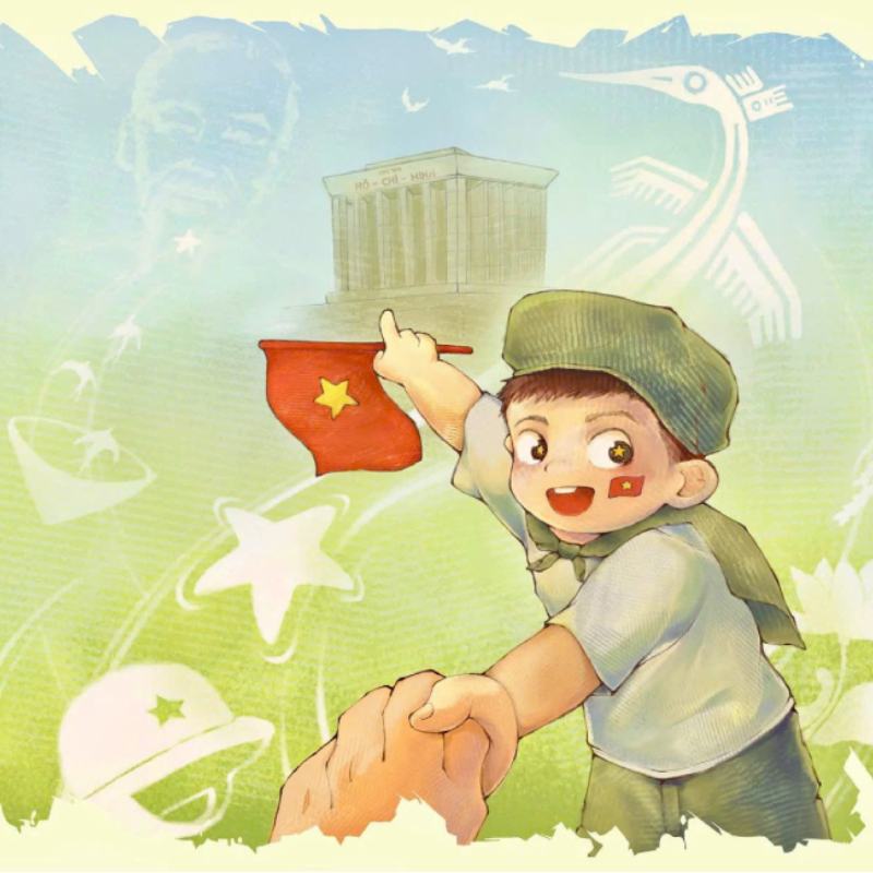 vẽ tranh ngày quốc khánh cho học sinh