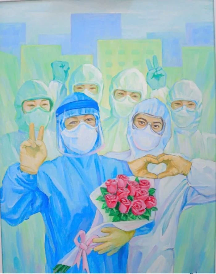 vẽ tranh về nghề bác sĩ được tôn vinh