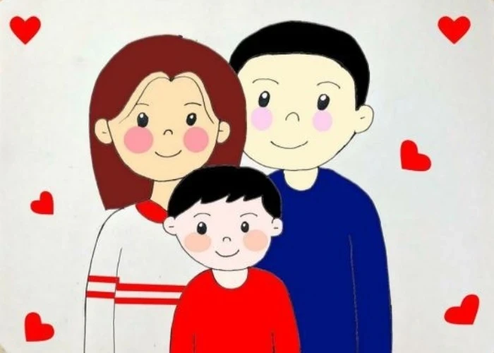 ý nghĩa yêu thương gửi gắm qua tranh vẽ gia đình