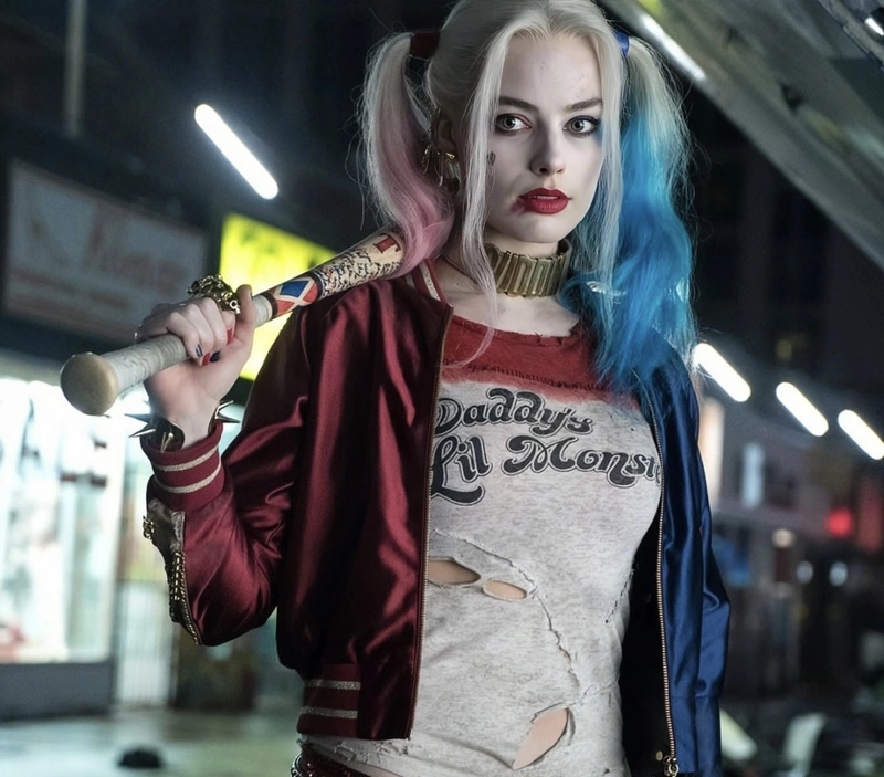 Ảnh cosplay Harley Quinn tạo dáng cá tính mạnh
