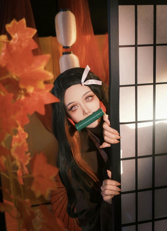 ảnh cosplay nezuko phong vị cổ