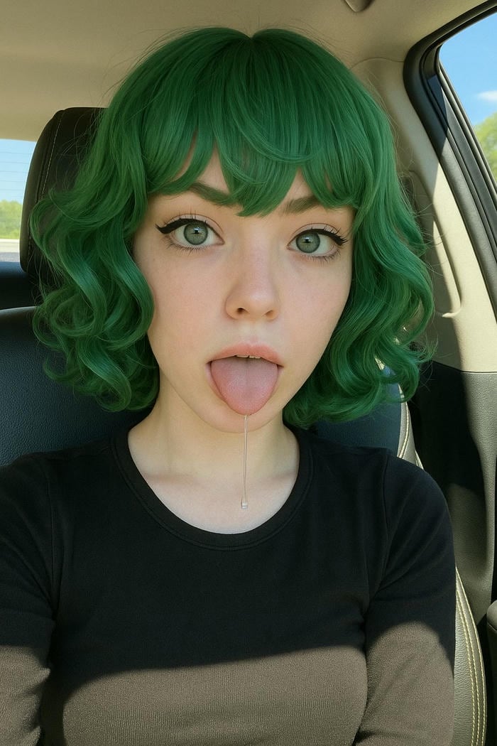 ảnh cosplay tatsumaki họa tiết đơn giản