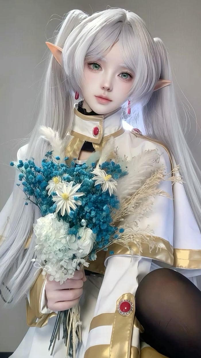 gái xinh Frieren cosplay nhẹ nhàng