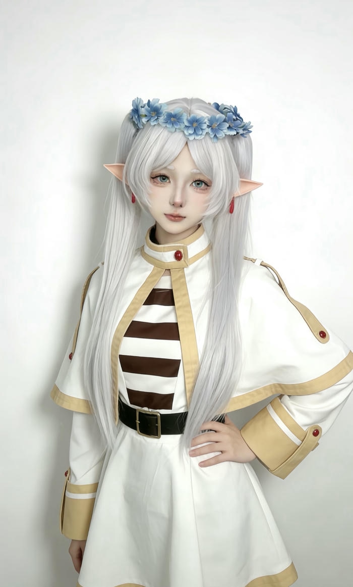 gái xinh cosplay Frieren dịu dàng
