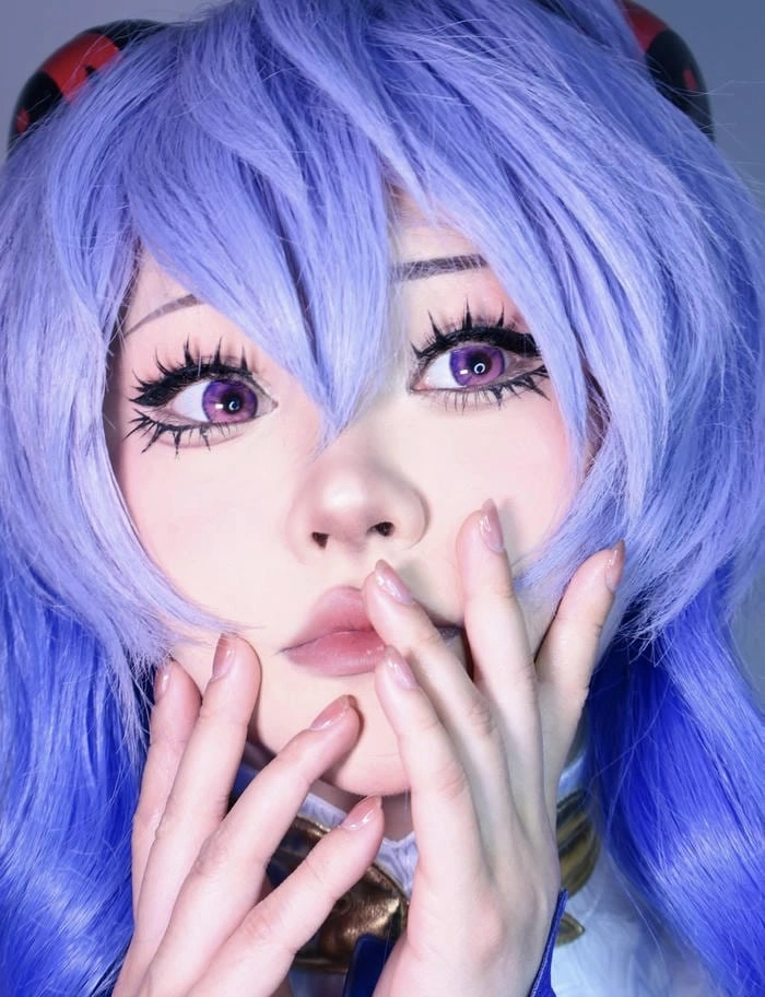 gái xinh cosplay ganyu đáng yêu