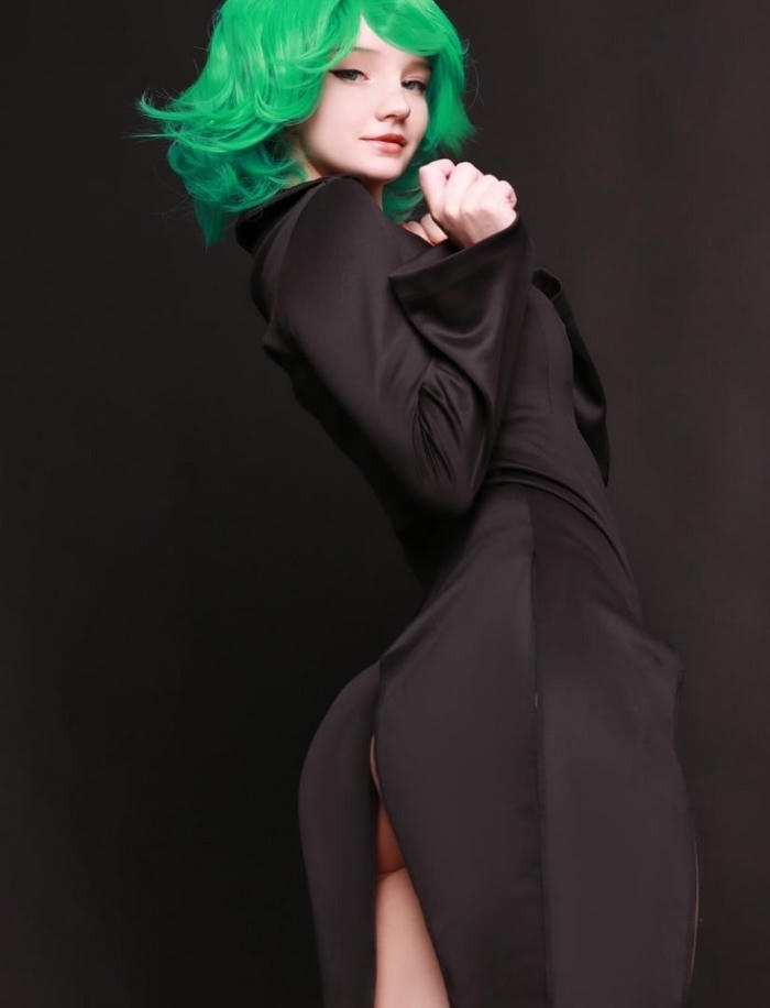 hình ảnh coslay tatsumaki trang phục liền