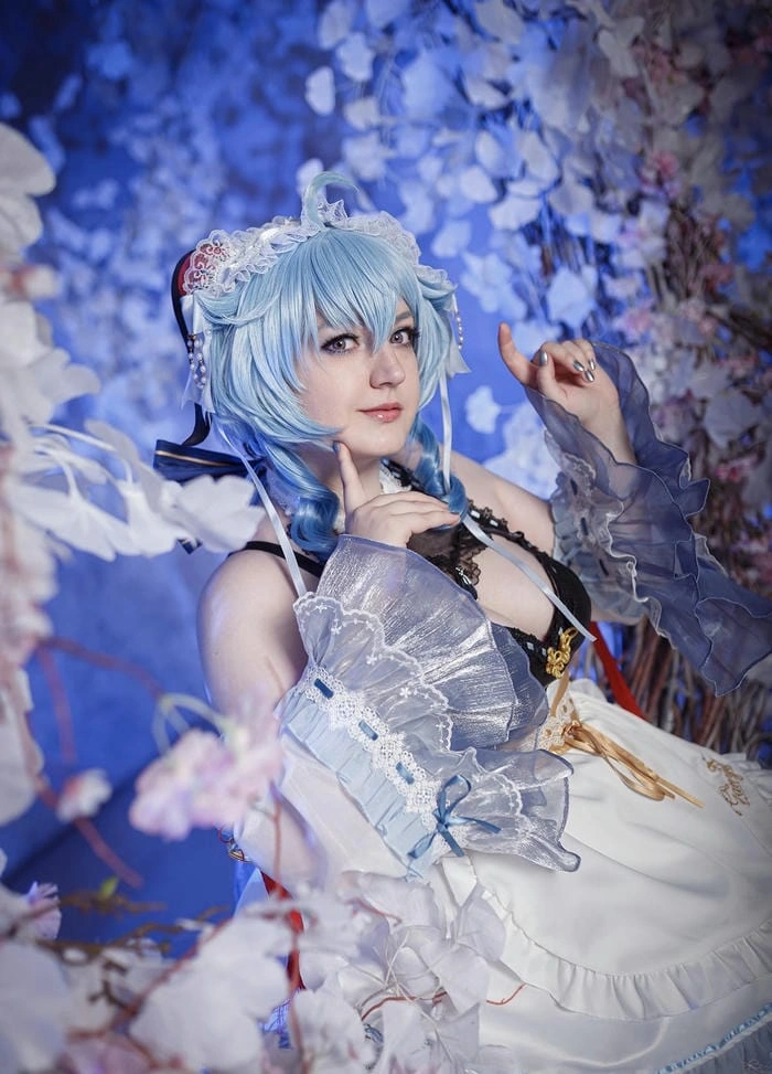hình ảnh ganyu cosplay dịu dàng
