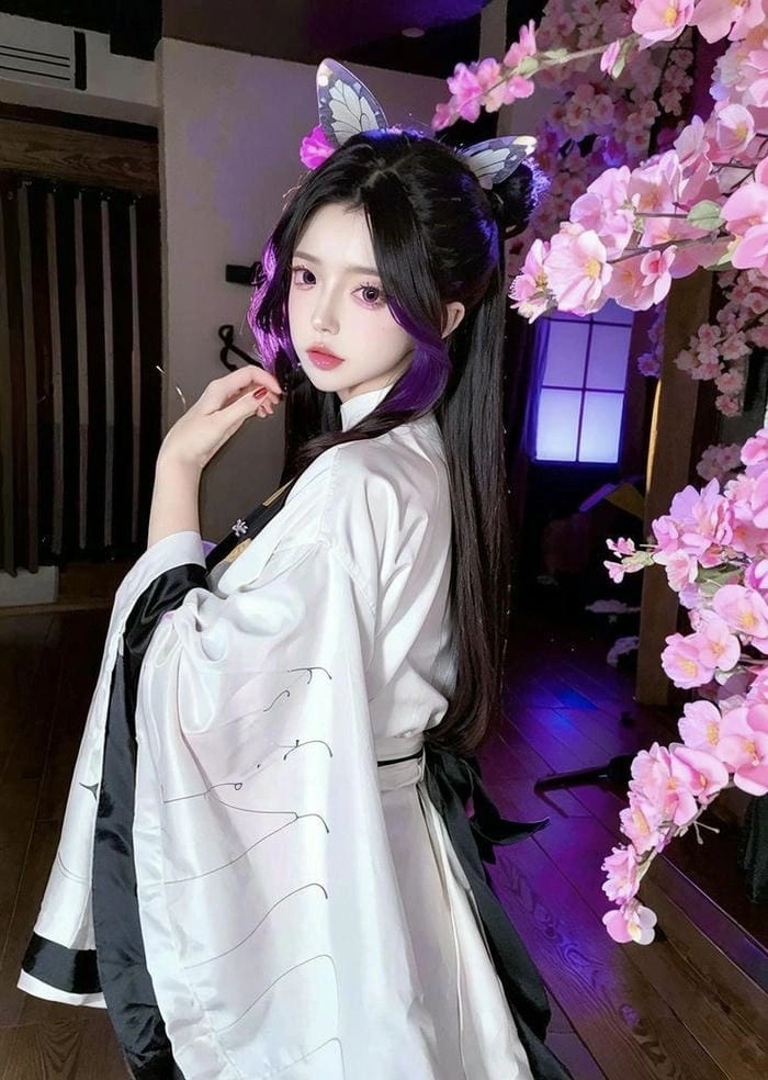 hình ảnh shinobu cosplay nghệ thuật