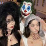 hình cosplay halloween bộ đồ kinh dị