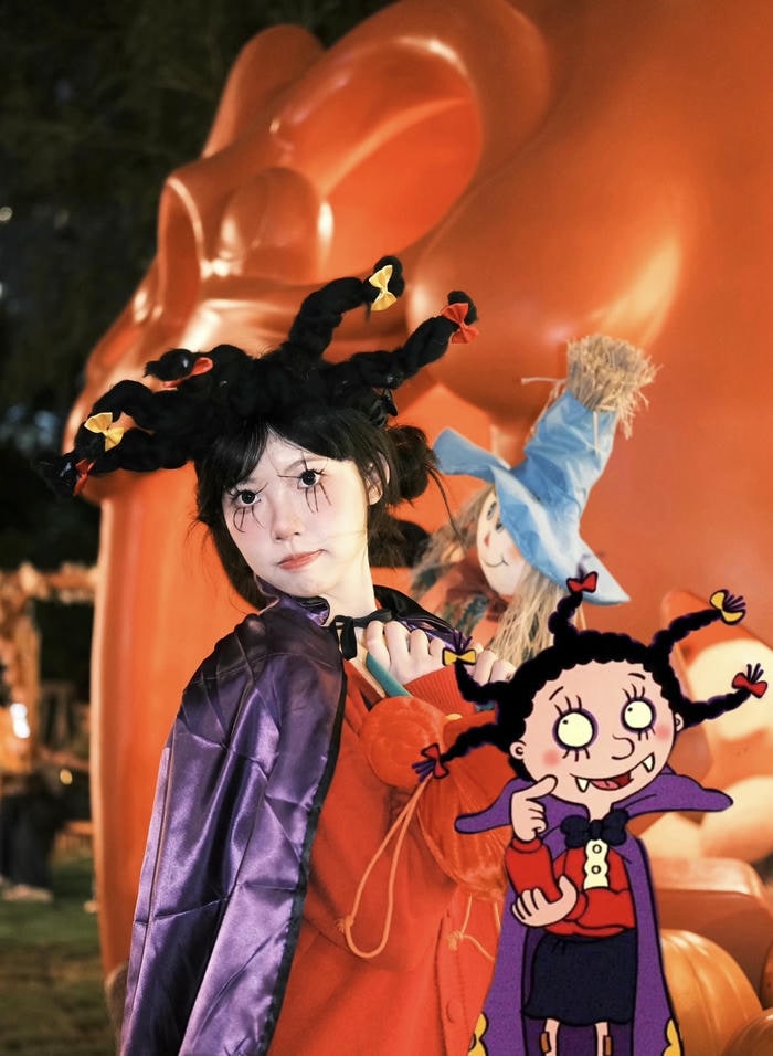 hình cosplay halloween y phục ma quái
